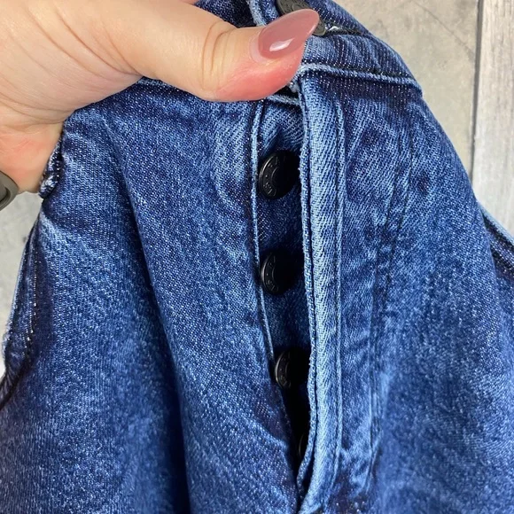 Rails The Getty Wide Leg Denim Jeans in Moonlit Ocean Blue Dark Wash Size 28. - Picture 8 of 16